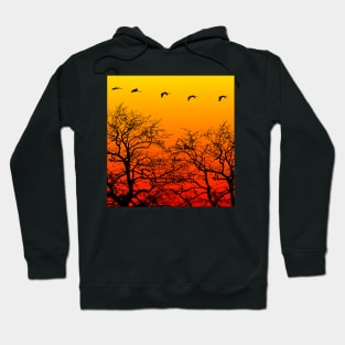 Goose Geese Sunrise Goose Flight Winter Hoodie